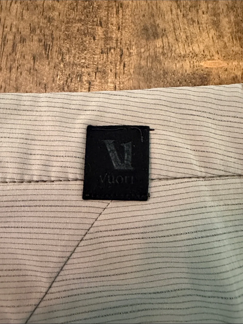 Vuori Men's Flat-Front Performance Shorts in Light Taupe